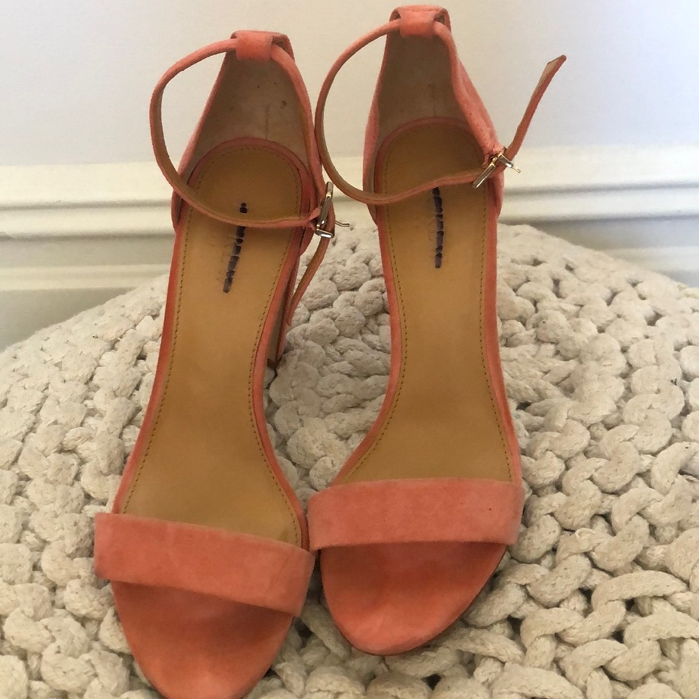 Jcrew suede block heel pump size 8